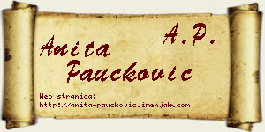 Anita Paučković vizit kartica